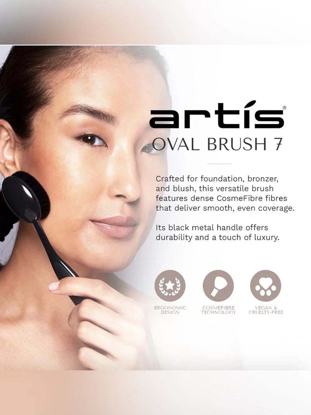 artis Elite Collection Oval 7 Makeup Brush - Black Finish